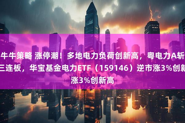 牛牛策略 涨停潮！多地电力负荷创新高，粤电力A斩获三连板，华宝基金电力ETF（159146）逆市涨3%创新高